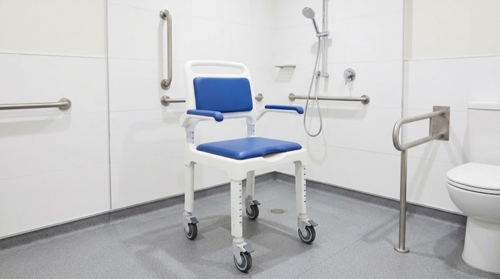 Shower commode chair